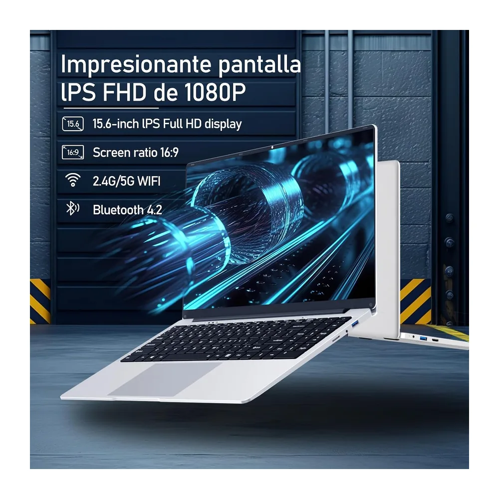 15,6 Pulgadas Ordenador Portátil, Win 11 PC Portátil Celeron N4000 Procesador, Laptop 8GB LPDDR4 256GB SSD, — 2