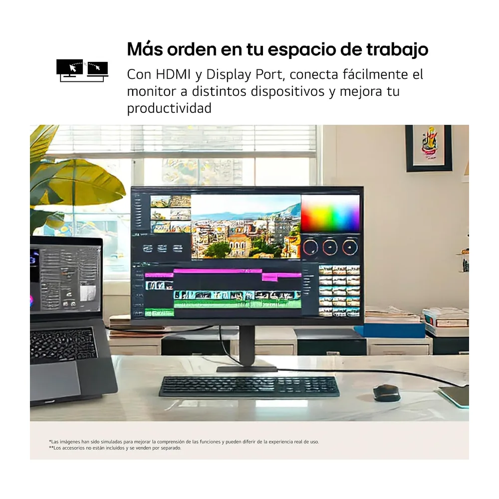 LG Monitor Ultrafine 27U710B-B - 27'', UHD (3840 x 2160), IPS, Negro [Clase de eficiencia energética F] — 6