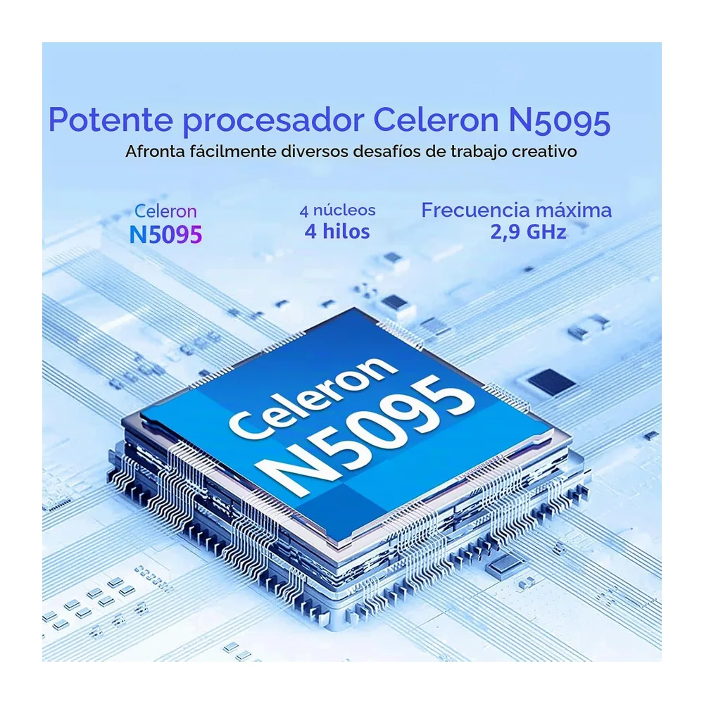 Portátile 15.6", Celeron N5095, Ordenador Portatil 16GB RAM 512GB SSD, Win 11 PC Portatil Desbloqueo Huellas — 3
