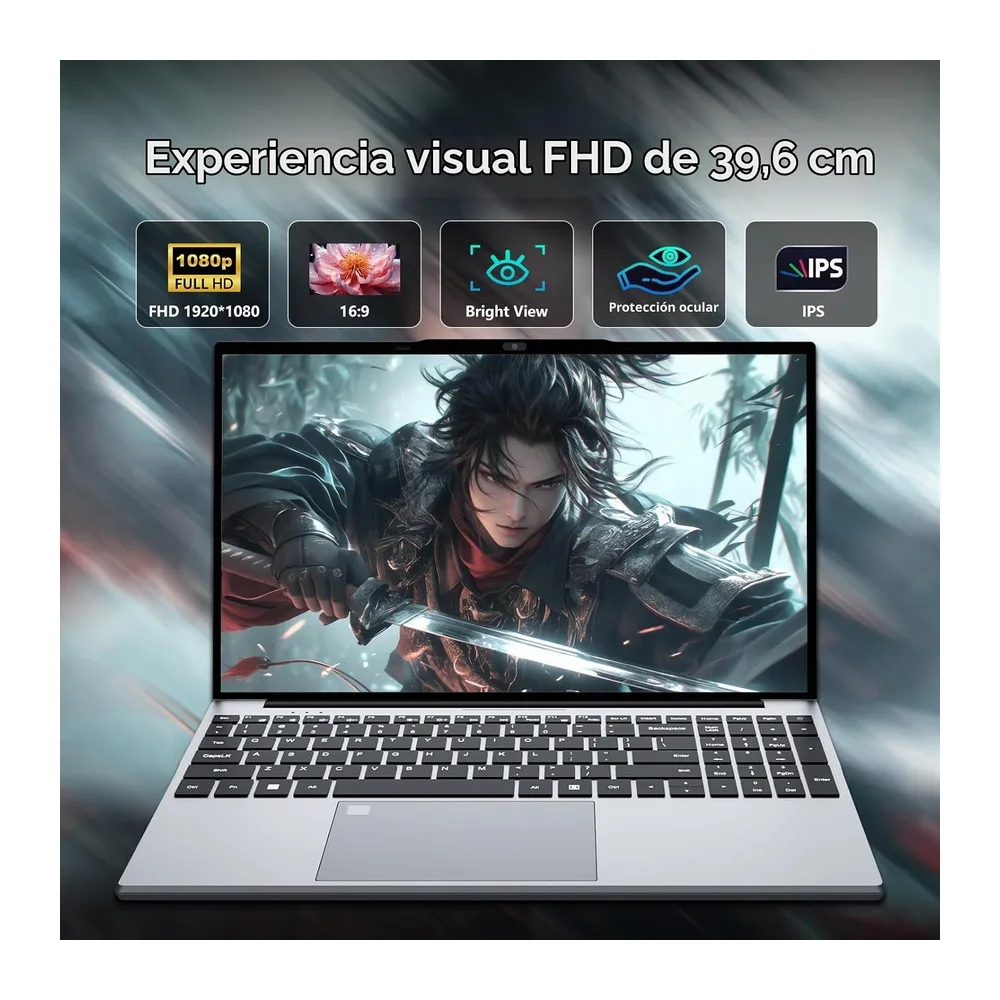 Ordenador Portátil Win 11, 15,6 Pulgadas Portátil 16GB RAM 1TB SSD, Laptop Office 365, Celeron N95 CPU, PC — 2