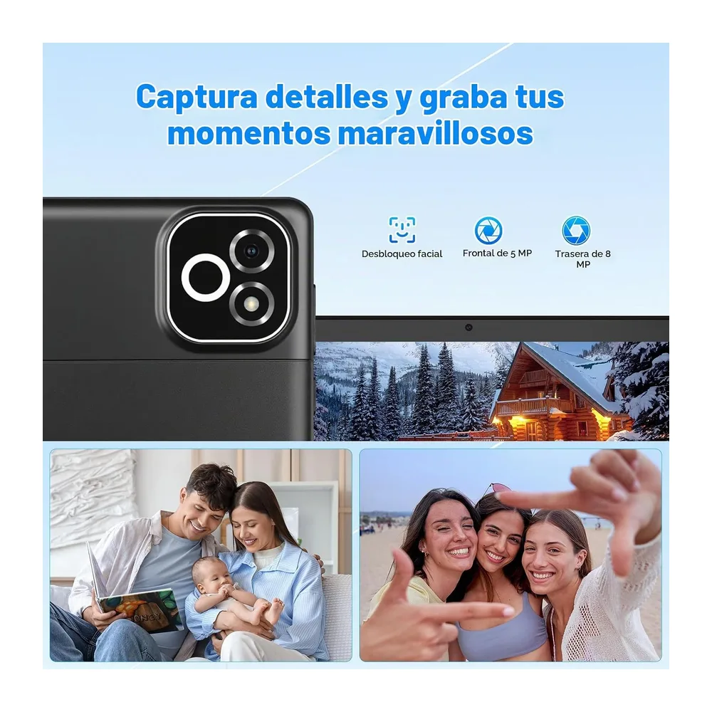 Tablet de 10 Pulgadas, Android 16 Tablet con Teclado, Octa Core, 36GB RAM 256GB ROM (1TB TF Expand) Cámara — 4