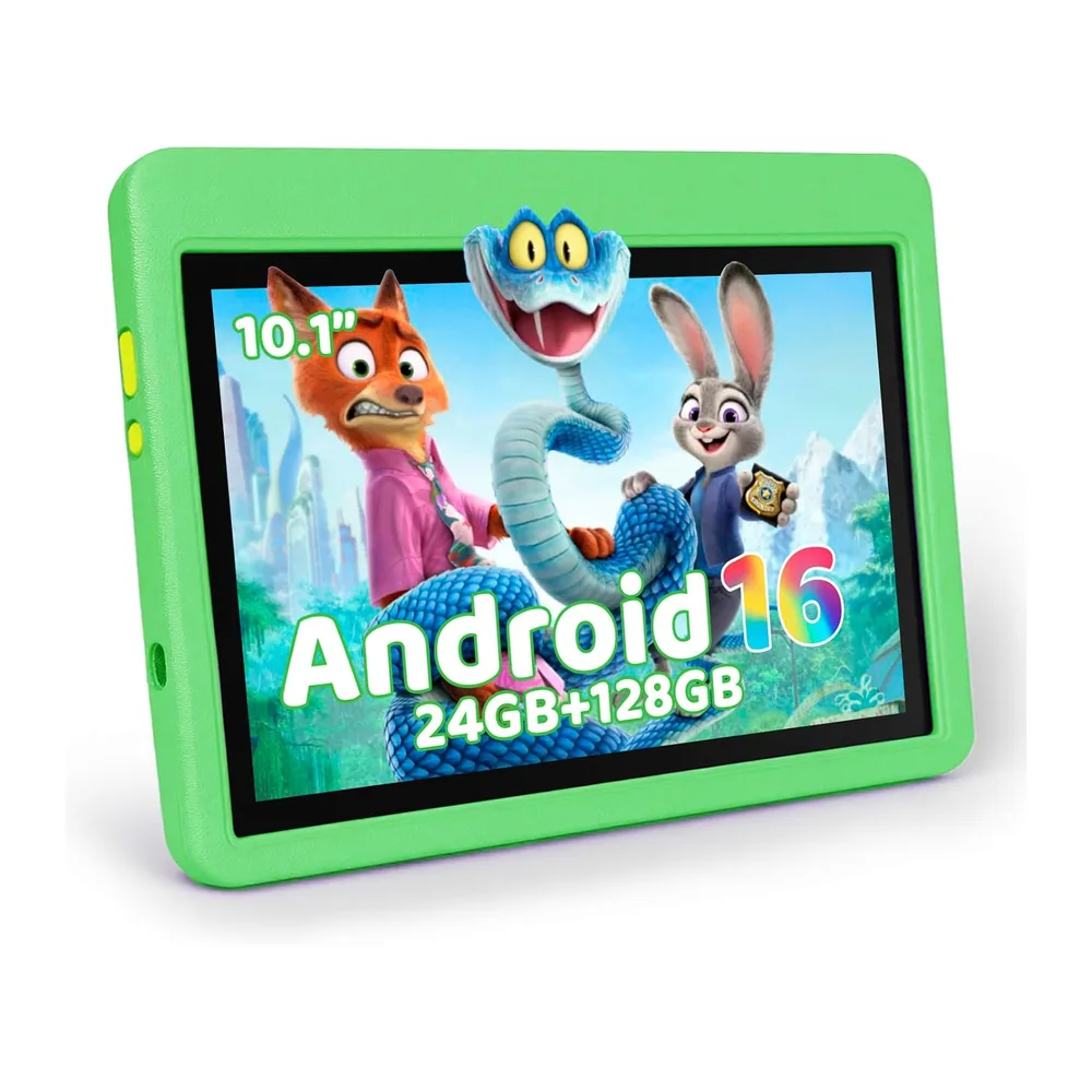 Tablet para Niños 10 Pulgadas, Tablet Infantil Android 16 Cinco Núcleos, 24GB RAM 128GB ROM, Pantalla IPS HD