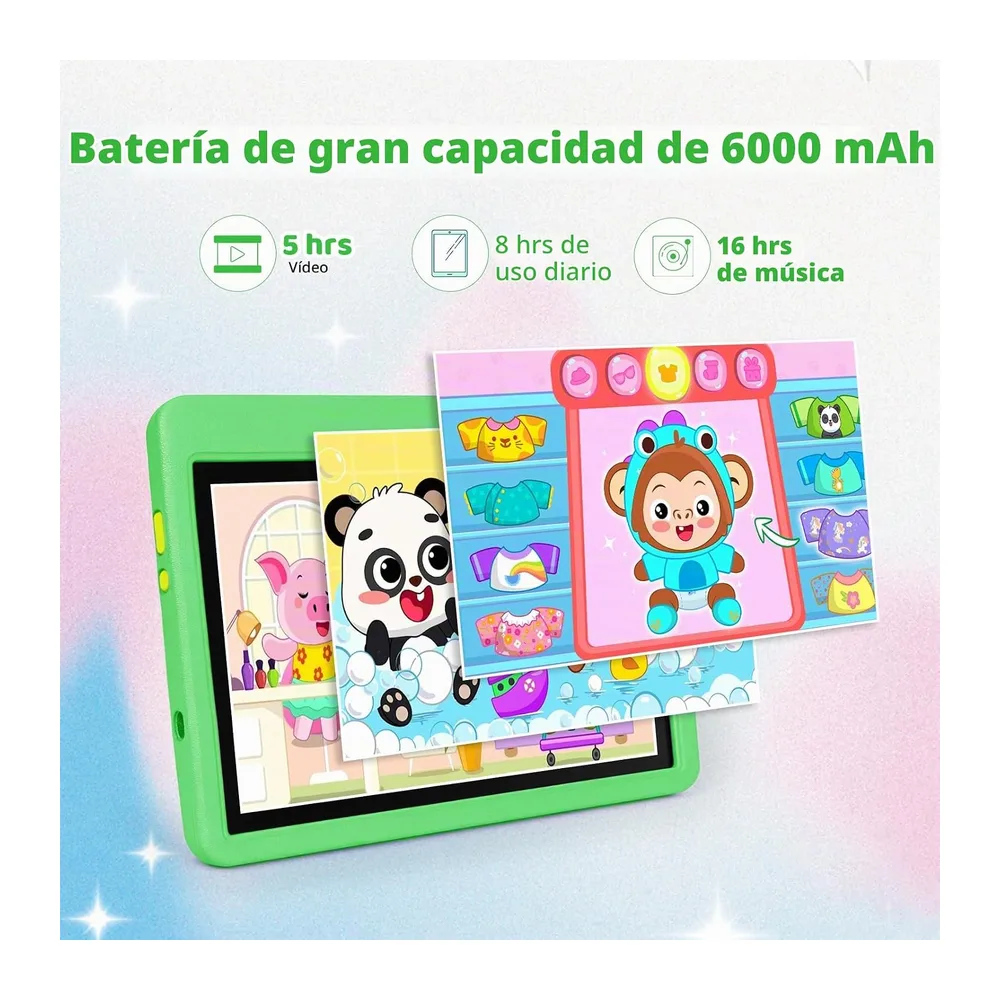 Tablet para Niños 10 Pulgadas, Tablet Infantil Android 16 Cinco Núcleos, 24GB RAM 128GB ROM, Pantalla IPS HD — 5