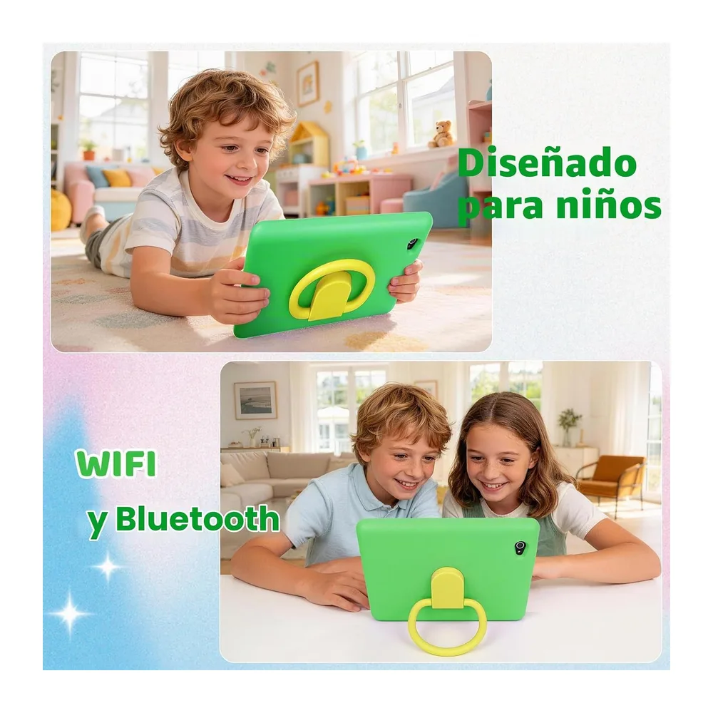 Tablet para Niños 10 Pulgadas, Tablet Infantil Android 16 Cinco Núcleos, 24GB RAM 128GB ROM, Pantalla IPS HD — 6