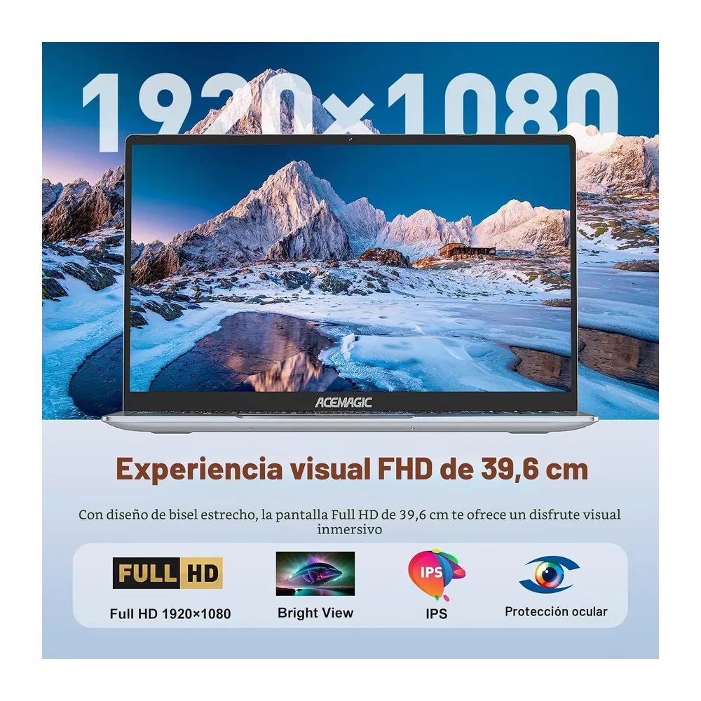 15.6" Ordenador Portátil Win 11 Procesador N97 16GB DDR4 512GB SSD Estudiar — 3
