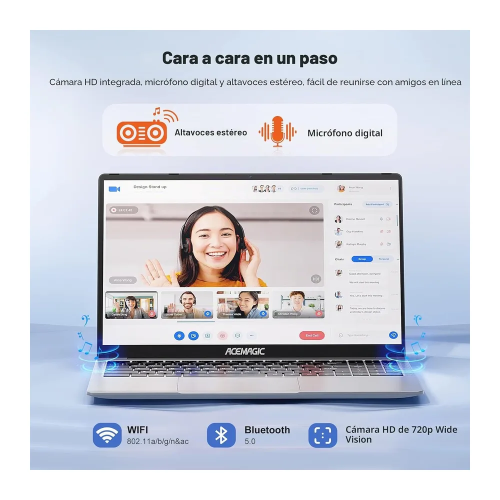 15.6" Ordenador Portátil Win 11 Procesador N97 16GB DDR4 512GB SSD Estudiar — 5