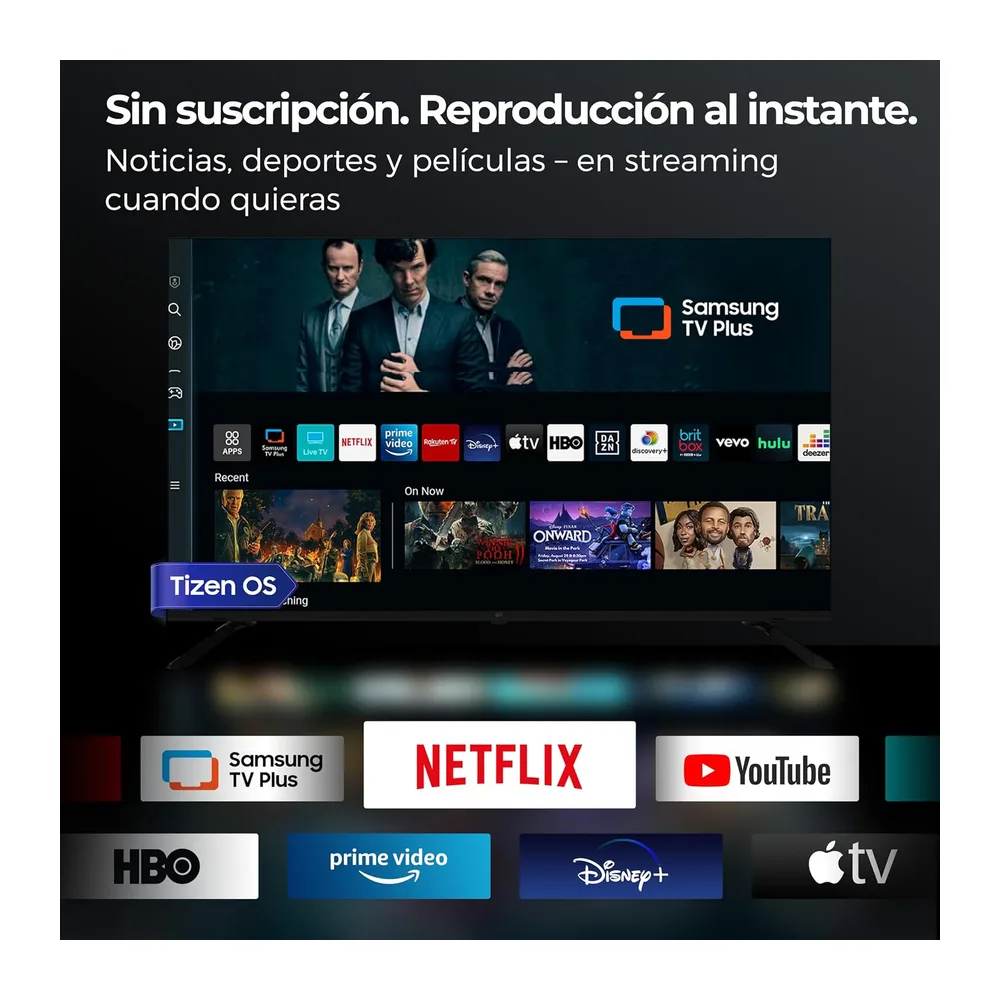 FPD Smart TV 50 Pulgadas (127 cm), 4K Tizen TV Compatible with Samsung TV Plus, Airplay & Miracast, HDR 10, — 2