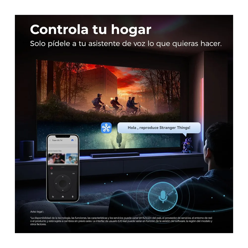 FPD Smart TV 50 Pulgadas (127 cm), 4K Tizen TV Compatible with Samsung TV Plus, Airplay & Miracast, HDR 10, — 4
