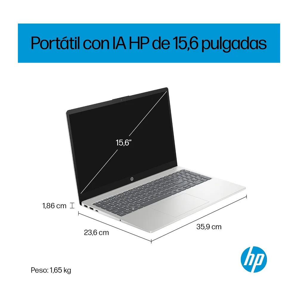 HP 15-fc1008nsx - Ordenador portátil 15,6" FHD (1920x1080), AMD Ryzen 5 — 6