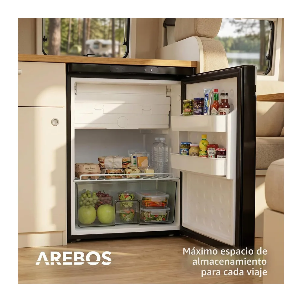 Arebos Frigorífico Compresor para Autocaravana 65L con Congelador — 4