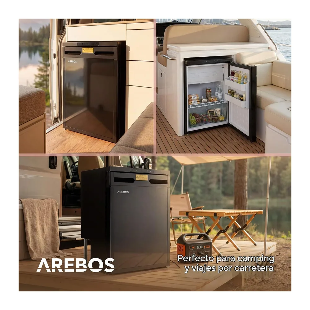 Arebos Frigorífico Compresor para Autocaravana 65L con Congelador — 5
