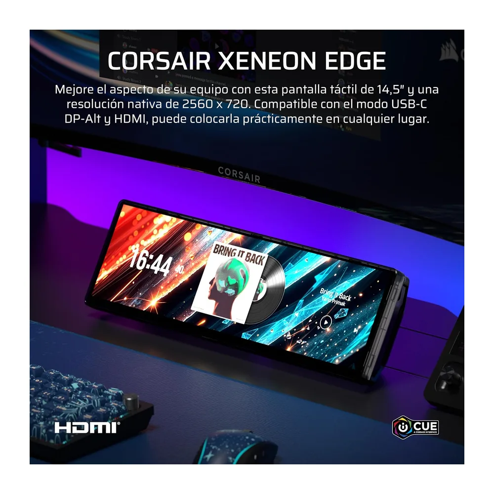 Corsair XENEON Edge 14.5" Pantalla táctil LCD 2K HDMI USB‑C — 2