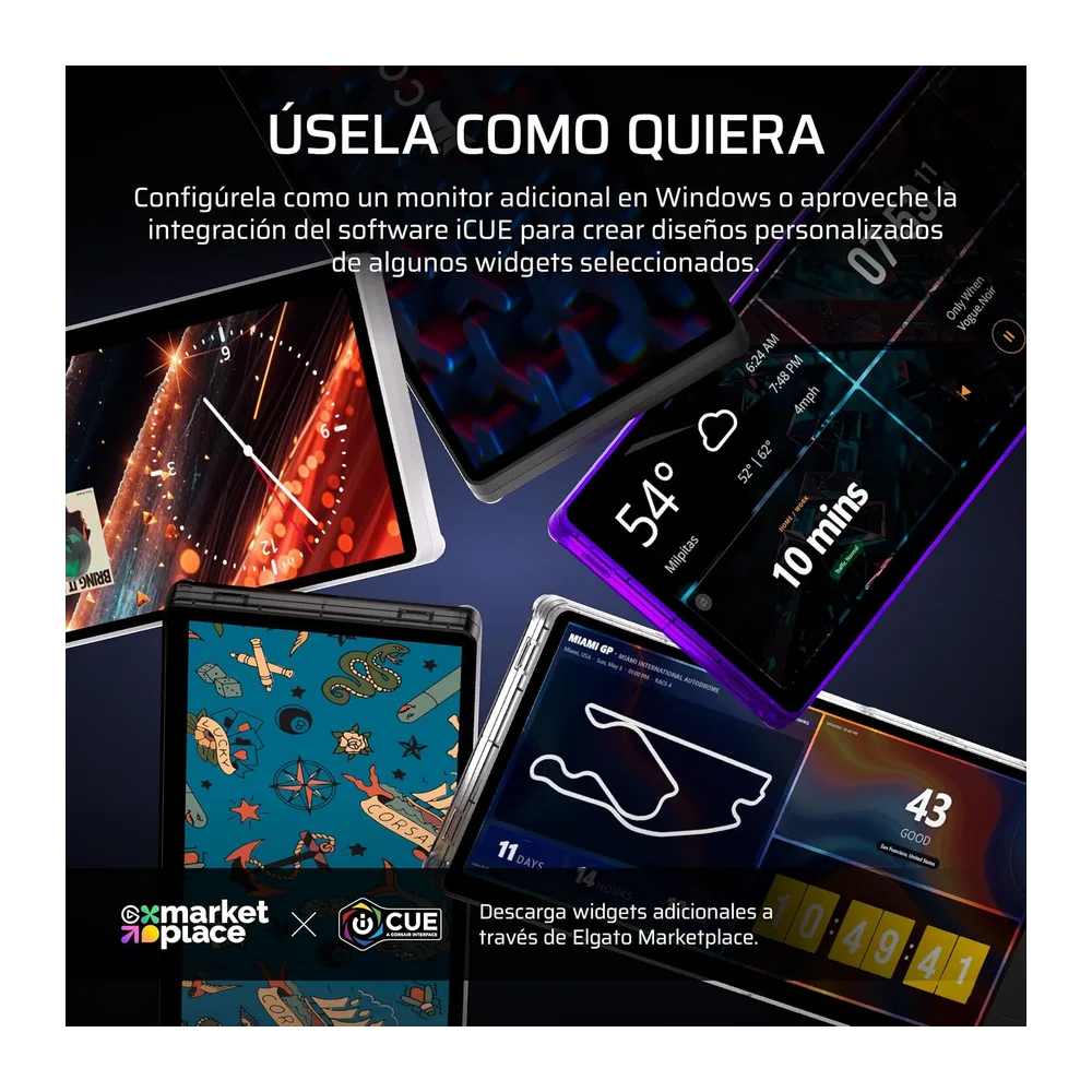 Corsair XENEON Edge 14.5" Pantalla táctil LCD 2K HDMI USB‑C — 4
