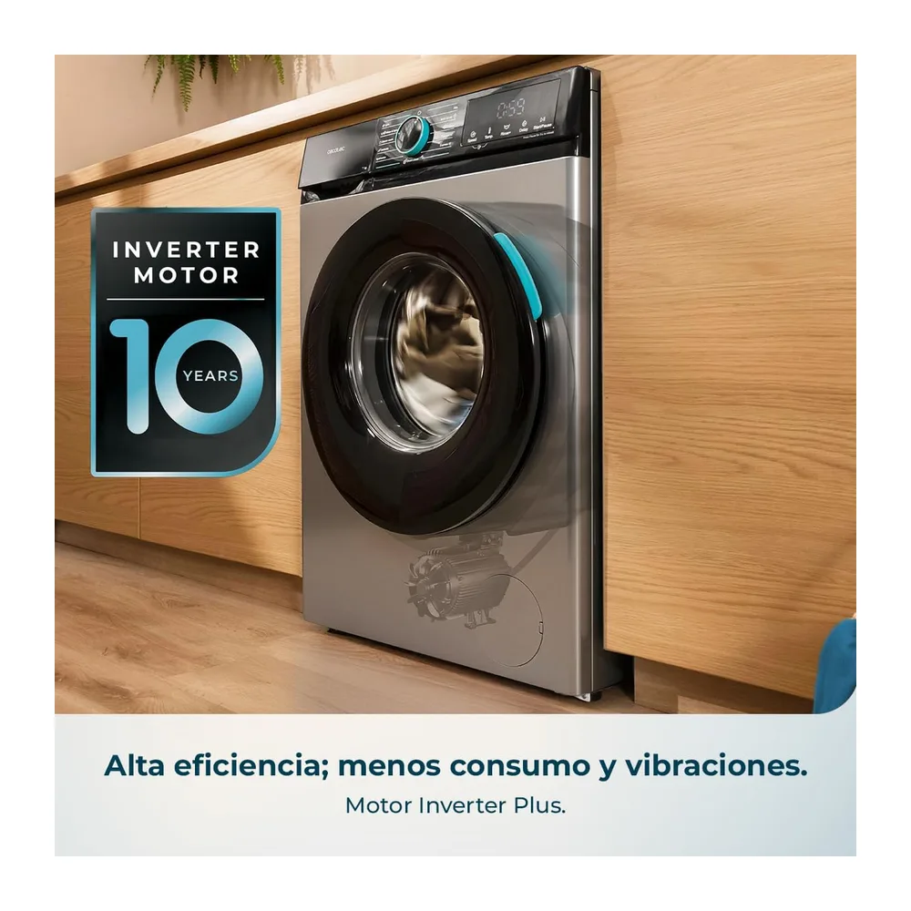 Cecotec Lavadora 8Kg Carga Frontal Bolero DressCode 8160 Inverter Steel [Clase de eficiencia energética A] — 6