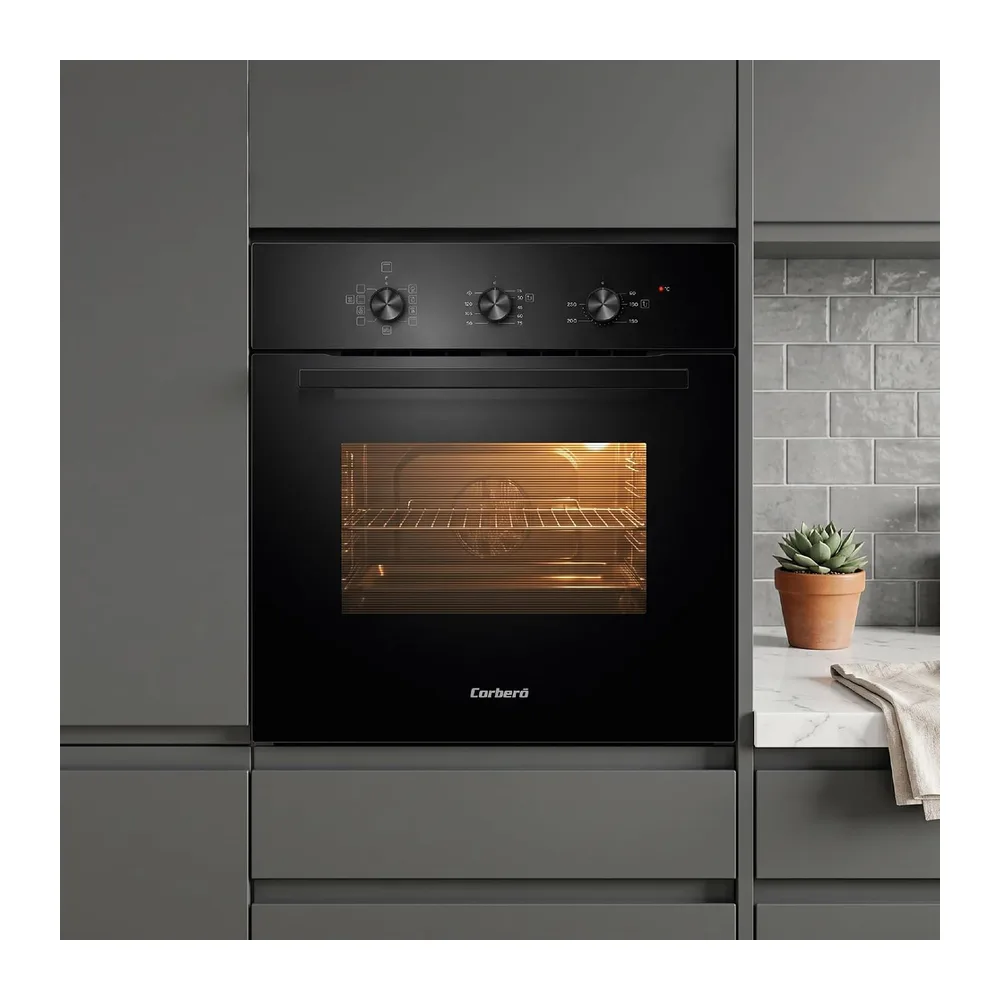 Corbero - Horno Eléctrico Multifunción | CCHM726N | 65L | 3000W | 8 Programas |Limpieza Hidrólisis | Cocción — 3