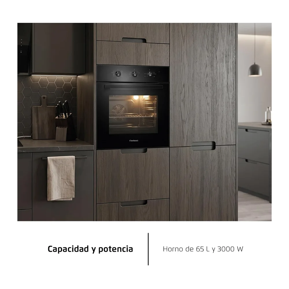Corbero - Horno Eléctrico Multifunción | CCHM726N | 65L | 3000W | 8 Programas |Limpieza Hidrólisis | Cocción — 5