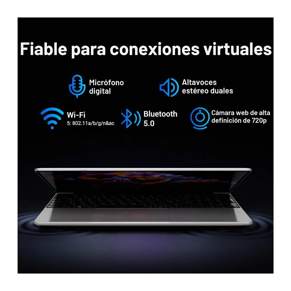 Ordenador portátil 15,6 Pulgadas, 16 GB de DDR4, SSD de 512 GB (Ampliable a 1 TB), CPU N95 (hasta 3,4 GHz), — 6