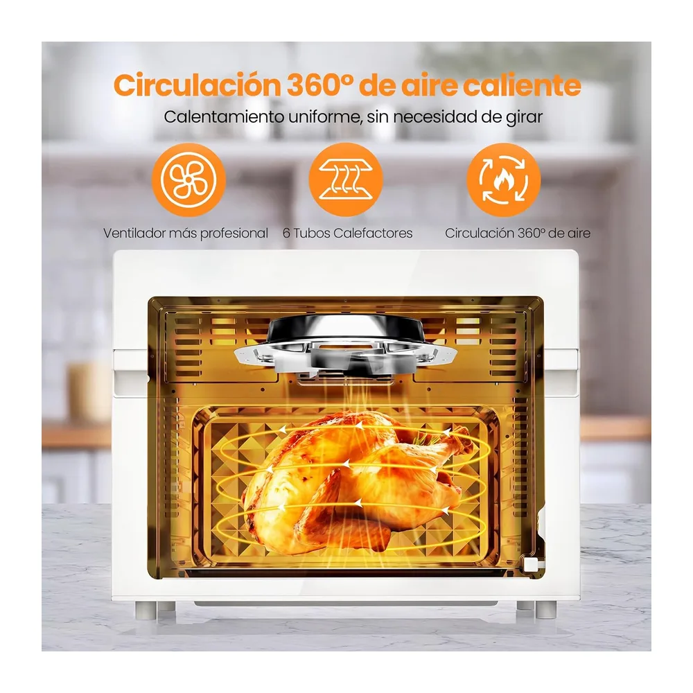 LLIVEKIT Freidora de Aire XXL 30 L con Asador Giratorio — 3