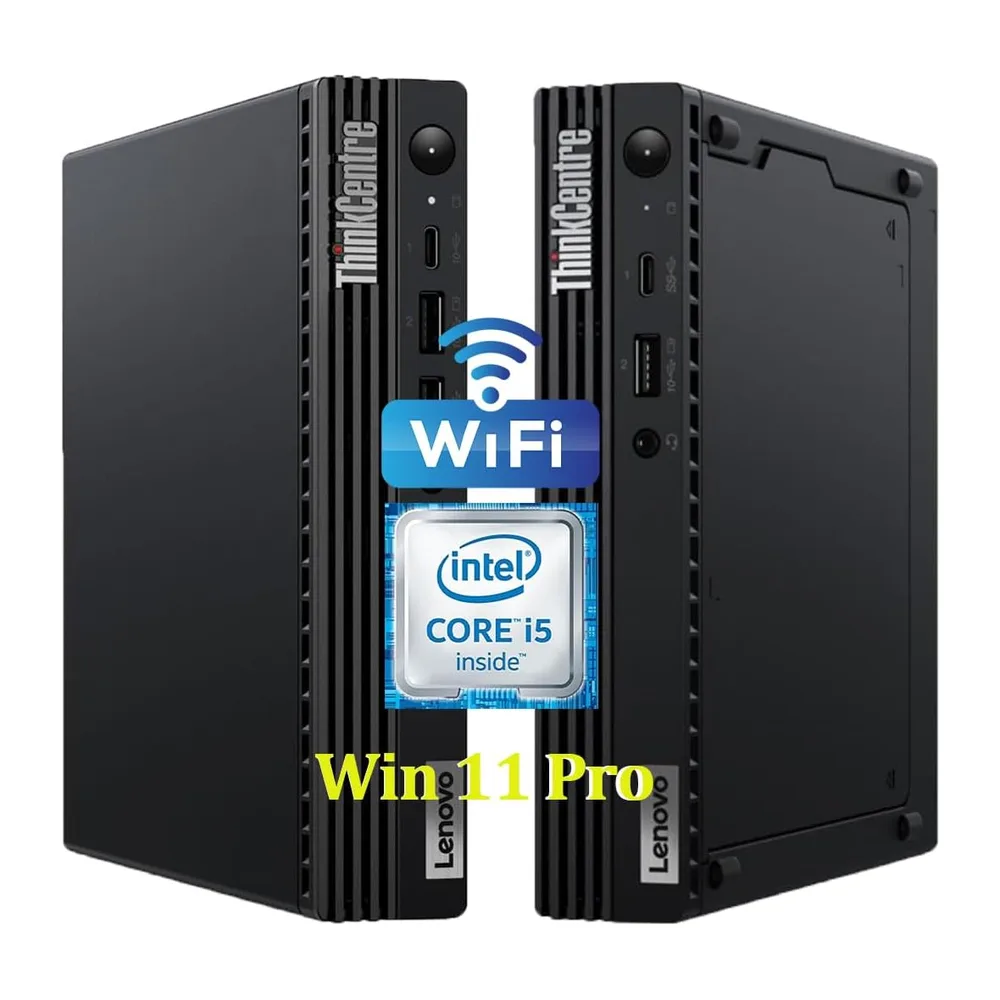 Lenovo ThinkCentre M80q - Mini PC de escritorio, Intel Core i5-10500T, 16 GB de RAM, 512 GB SSD, WiFi,
