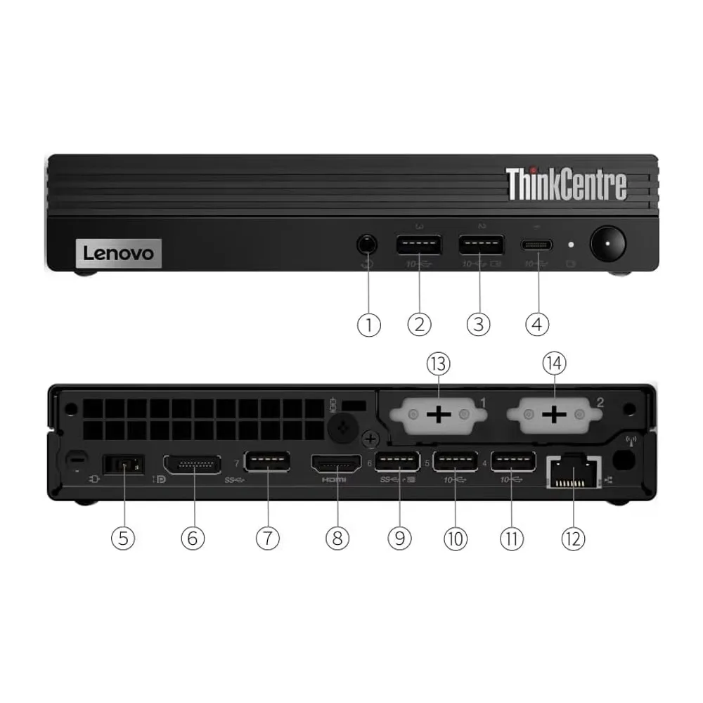 Lenovo ThinkCentre M80q - Mini PC de escritorio, Intel Core i5-10500T, 16 GB de RAM, 512 GB SSD, WiFi, — 2