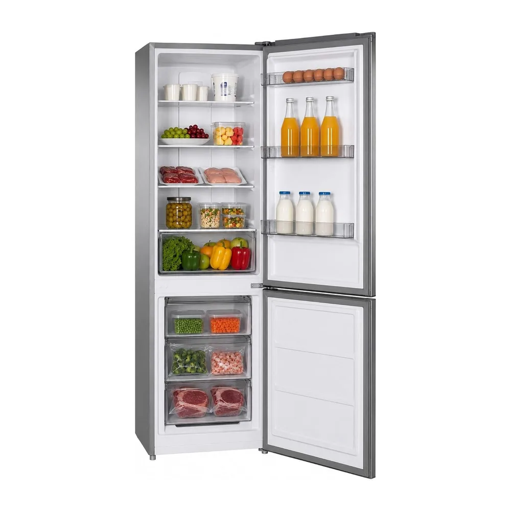SAUBER, Frigorífico Combi Serie 5-FCD18526XH Tecnología TOTAL NOFROST, Luz LED, E, Puertas Reversibles, INOX, — 4