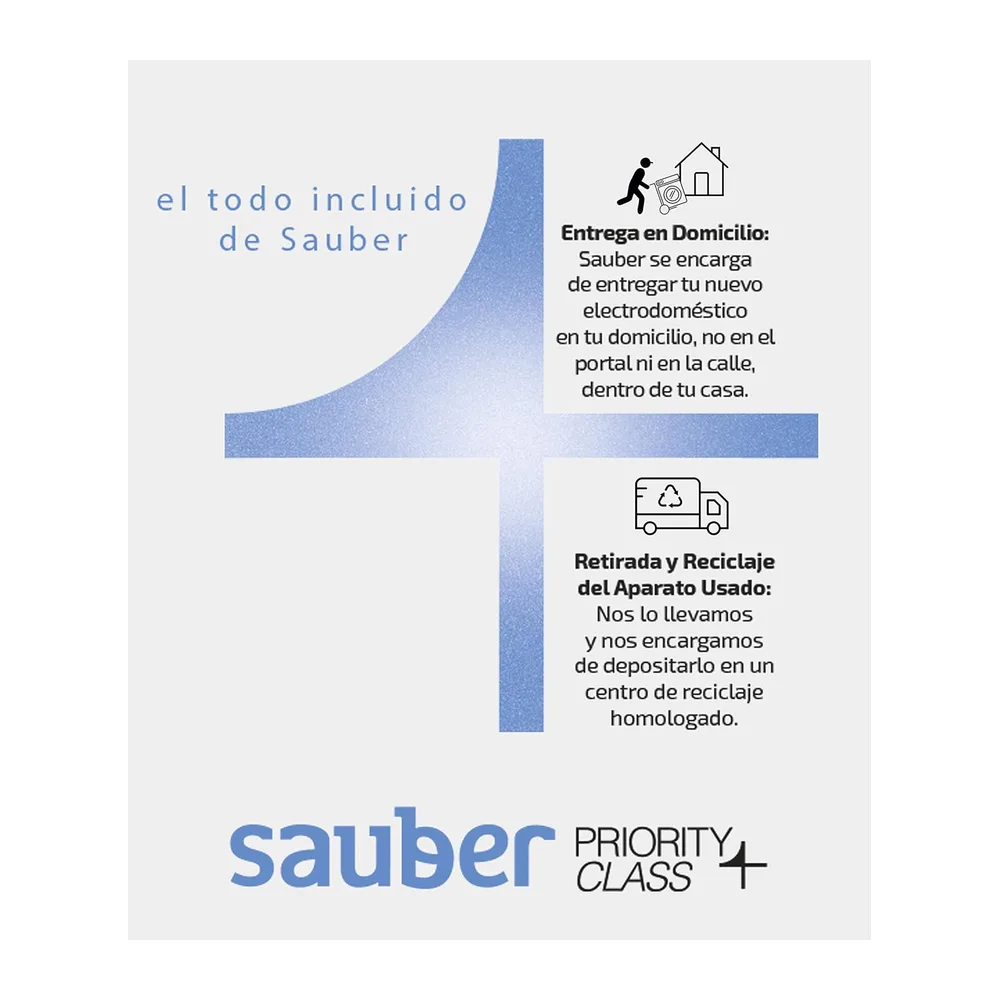 SAUBER, Frigorífico Combi Serie 5-FCD18526XH Tecnología TOTAL NOFROST, Luz LED, E, Puertas Reversibles, INOX, — 6