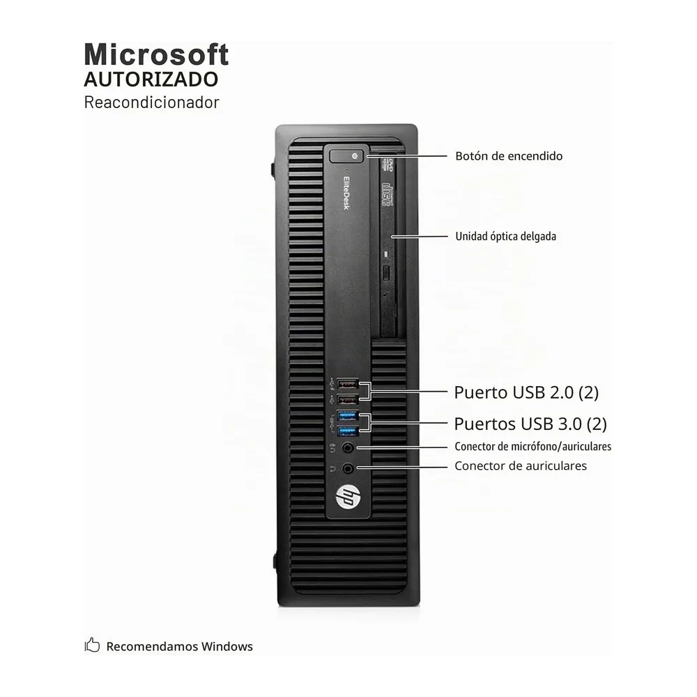 HP EliteDesk 800 G2 SFF PC de Escritorio — 3
