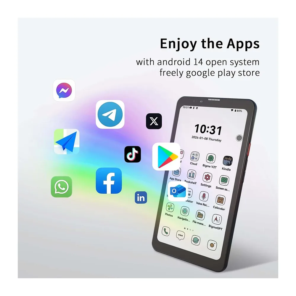 Bigme HiBreak Pro Color 6.13" ePaper E-Ink Smartphone con Desbloqueo de Huellas Dactilares — 3