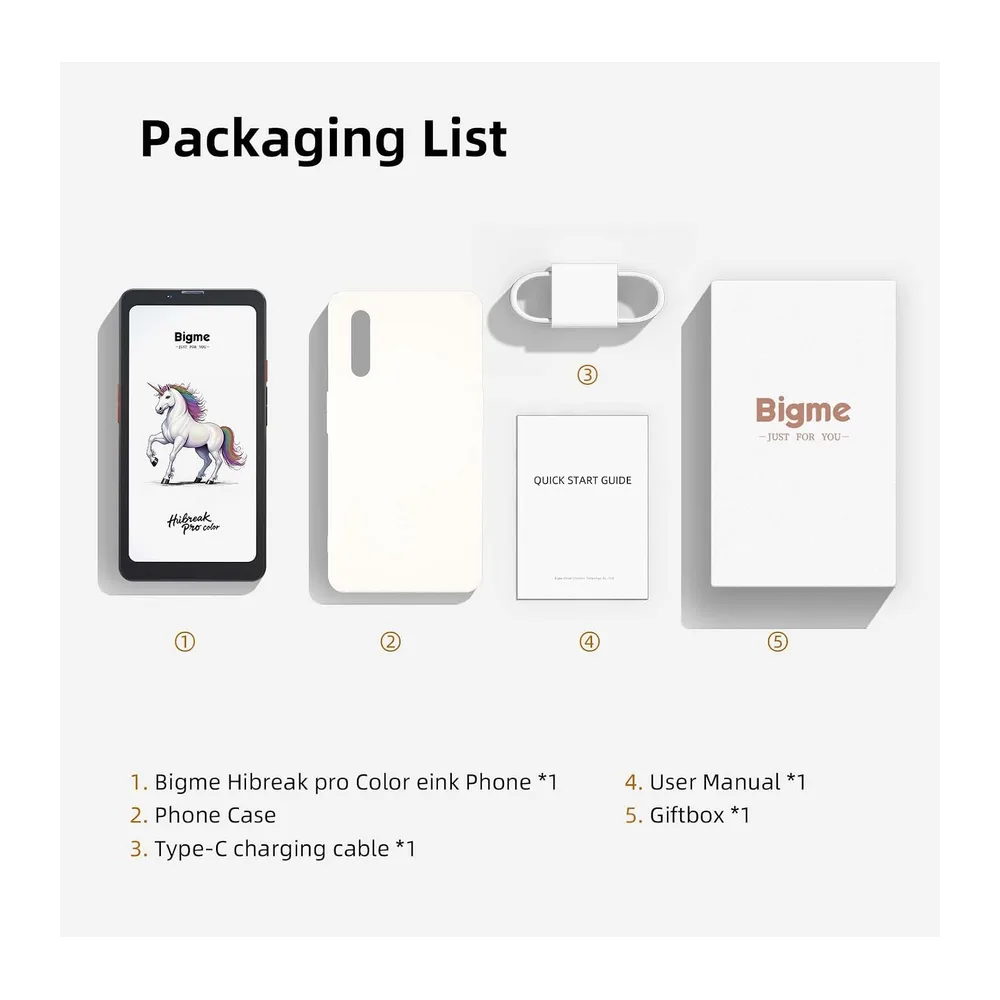 Bigme HiBreak Pro Color 6.13" ePaper E-Ink Smartphone con Desbloqueo de Huellas Dactilares — 6