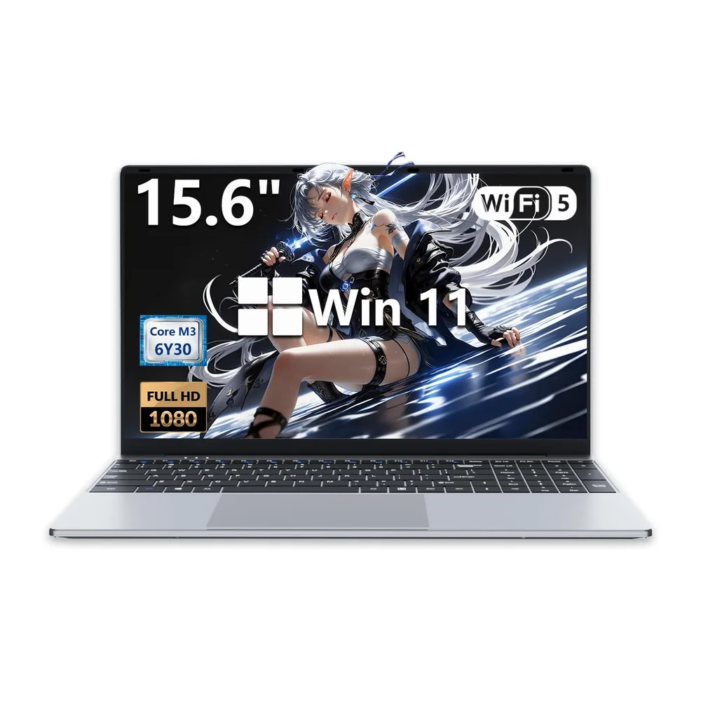 Ordenador Portáti 15,6 Pulgadas, PC Portátil Win 11 8GB RAM 256GB SSD, Laptop con Core M3 6Y30 Procesador,