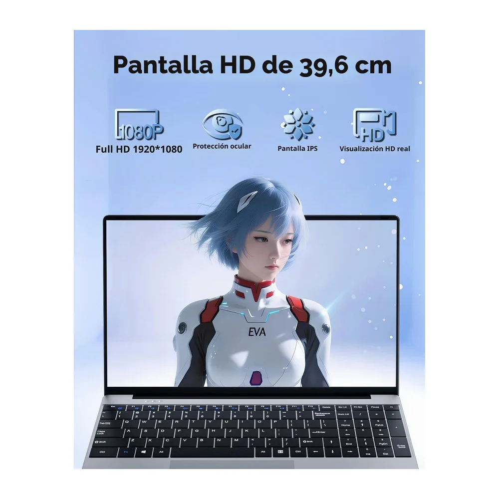 Ordenador Portáti 15,6 Pulgadas, PC Portátil Win 11 8GB RAM 256GB SSD, Laptop con Core M3 6Y30 Procesador, — 4