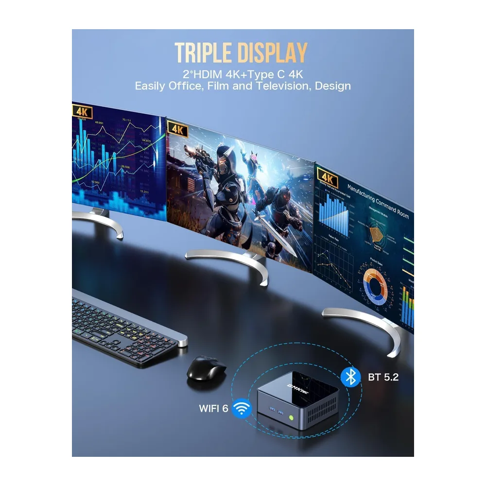 GMKtec Mini PC con Intel Core i7-1185G7 (hasta 4,8 GHz) — 2