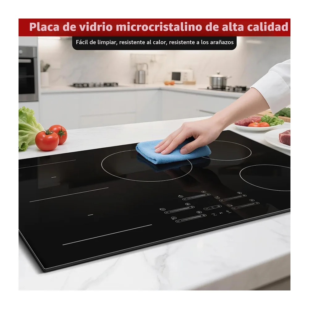 Placa de inducción de 77 cm con 5 placas y 1 Flexzone — 6