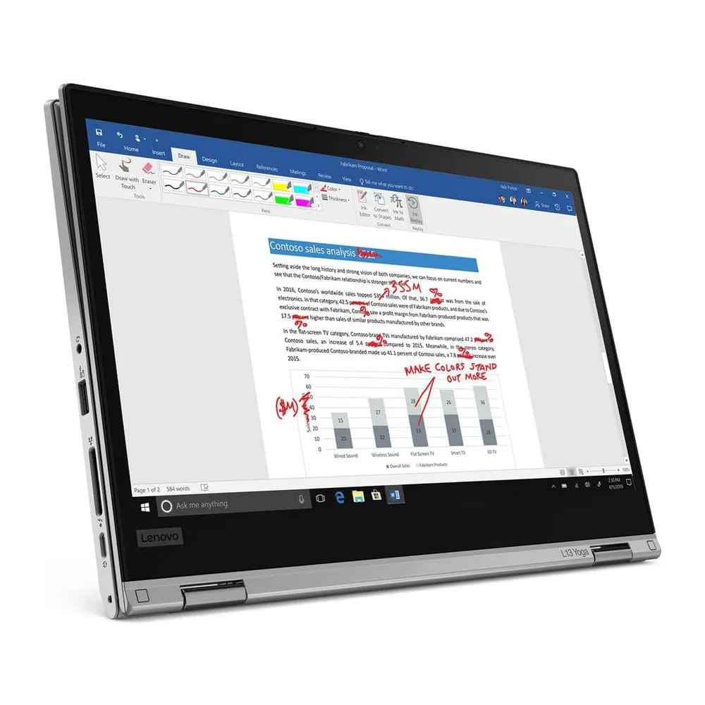 Lenovo ThinkPad L13 Yoga Gen 1 - Ordenador portátil 2 en 1 con pantalla táctil de 13,3 pulgadas FHD, Intel