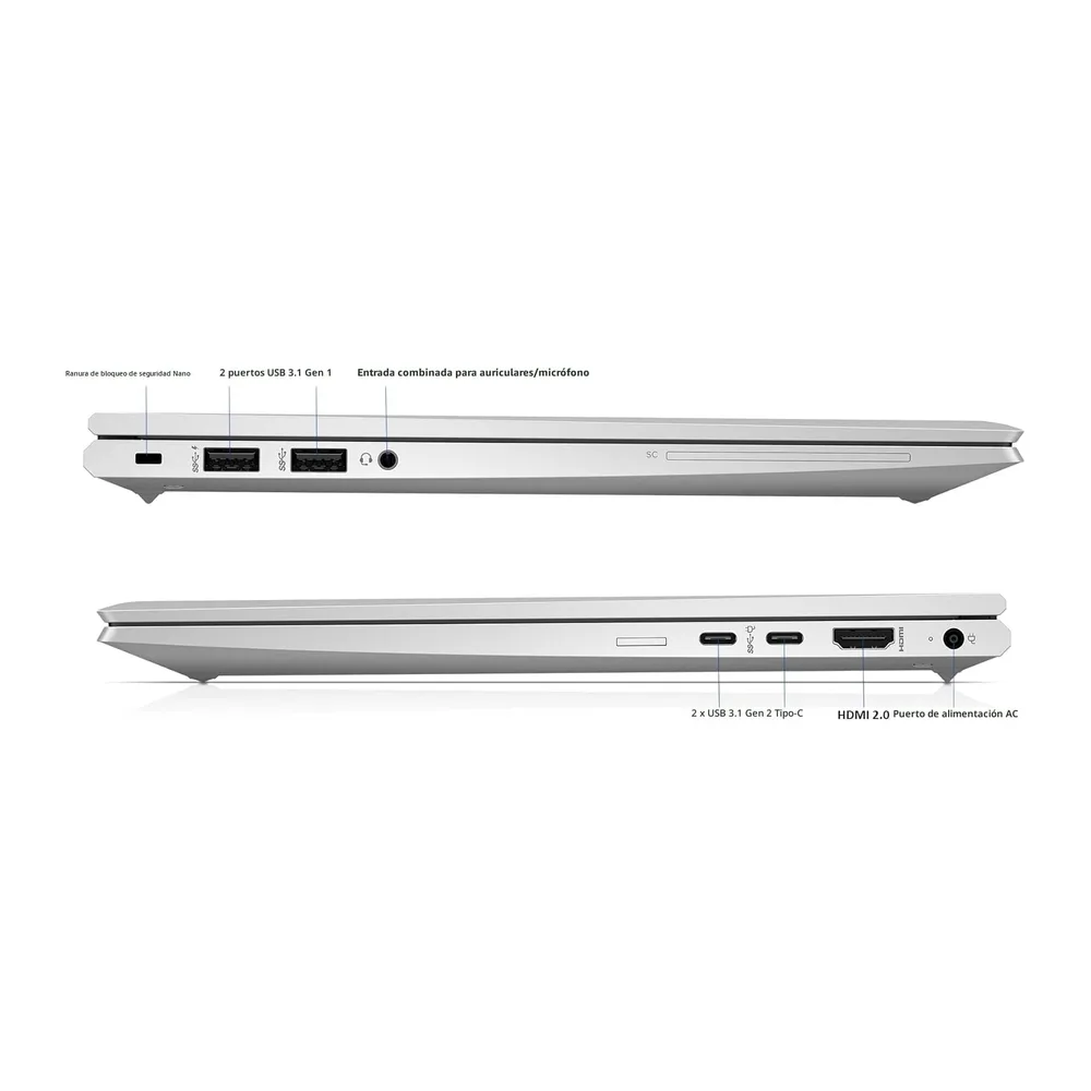 HP EliteBook 845 G7 Business Notebook, 14 Pulgadas FHD, AMD Ryzen 3 Pro 4450U, 8 GB de RAM, 256 GB SSD, — 5