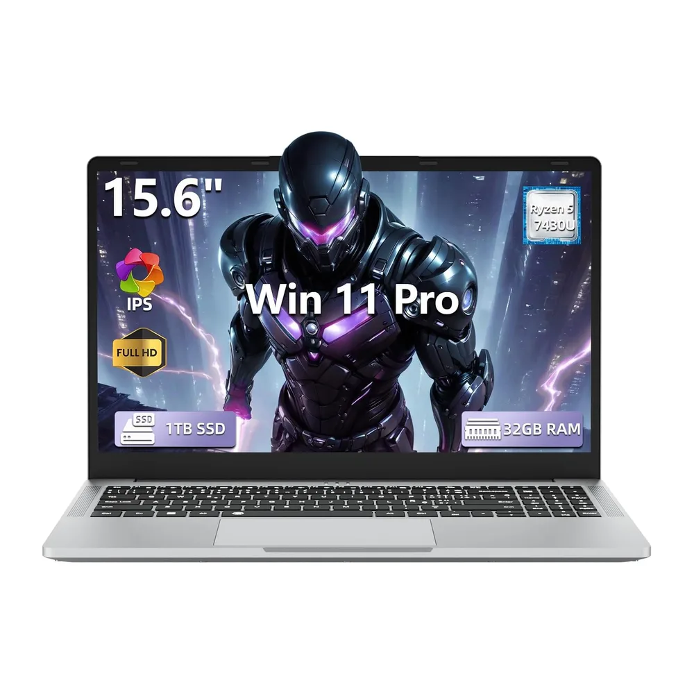 Ordenador Portátil 15,6 Pulgadas con Ryzen 5 7430U (4.3GHz) Procesador