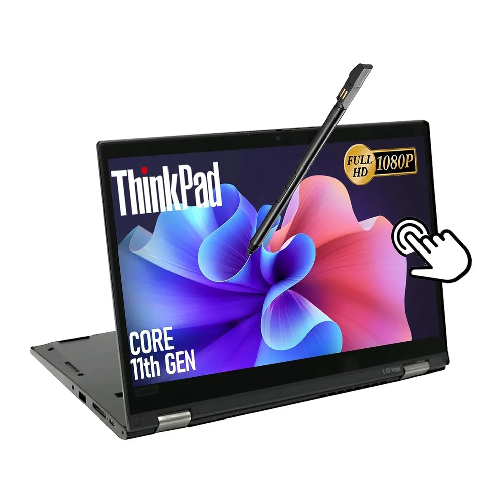 Lenovo ThinkPad L13 Yoga Gen 2 - Ordenador portátil 2 en 1 con pantalla táctil de 13,3 pulgadas FHD, Intel