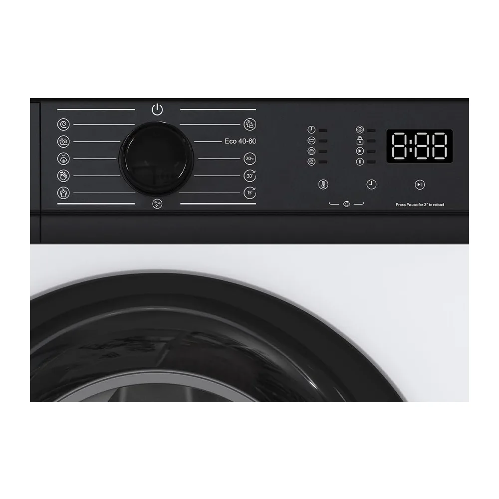 Wonder Lavadora 8 kg Carga Frontal, Blanco, WL8205AI. 1200 rpm, Motor Inverter, 12 Programas, Eco-logic — 2