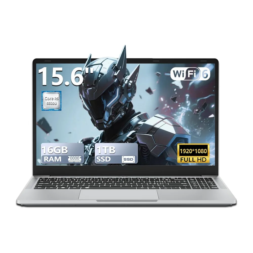 Ordenador Portátil 15,6 Pulgadas con Ryzen 5 5500U Procesador