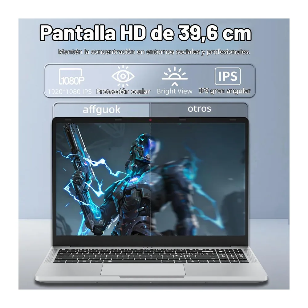 Ordenador Portátil 15,6 Pulgadas con Ryzen 5 5500U Procesador — 4