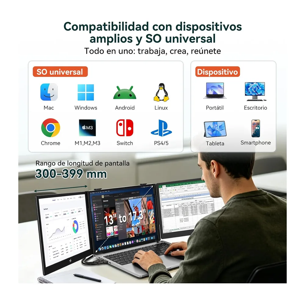 PX5 Pro Pantalla Triple Portátil 14 Pulgadas FHD IPS 300 nits — 4