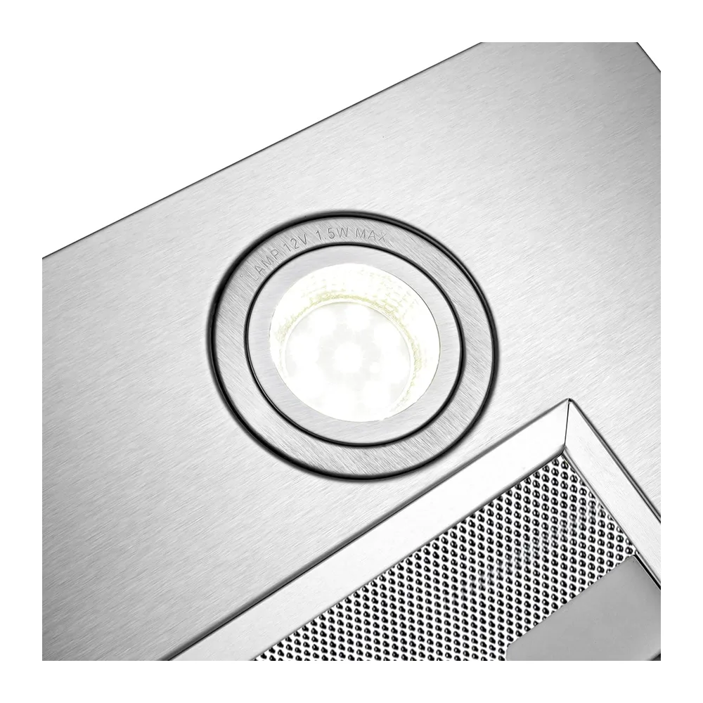 Ciarra Campana extractora encastrable de 52 cm - Campana de cocina integrada - CBCS5913A | 300 m³/h - Evacuación o recirculación - Compatible con filtro de carbón CBCF005 - 3 velocidades - Iluminación LED - Acero inoxidable [Clase energética B]