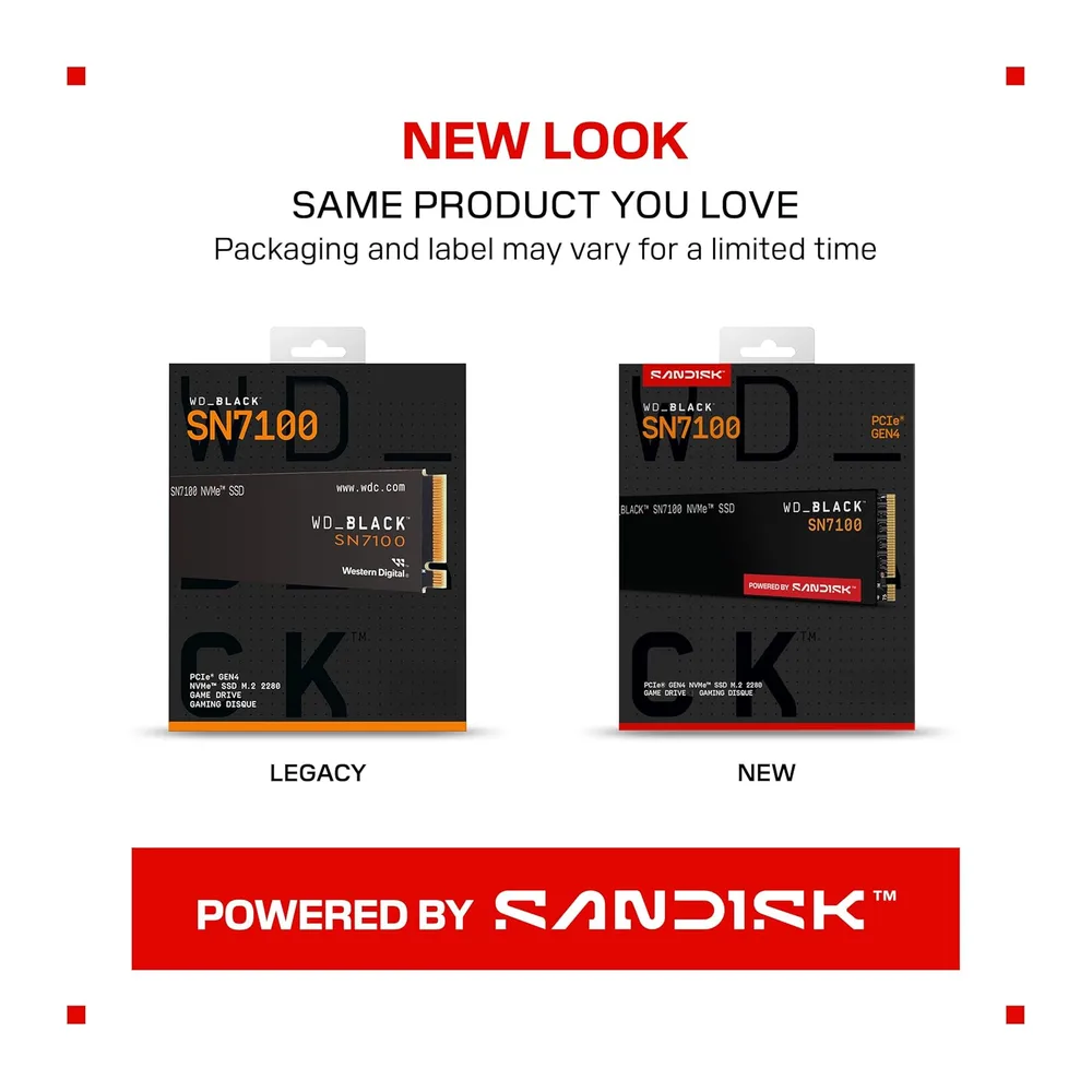 SanDisk WD_BLACK SN7100 SSD NVMe M.2 2280 de 2 TB